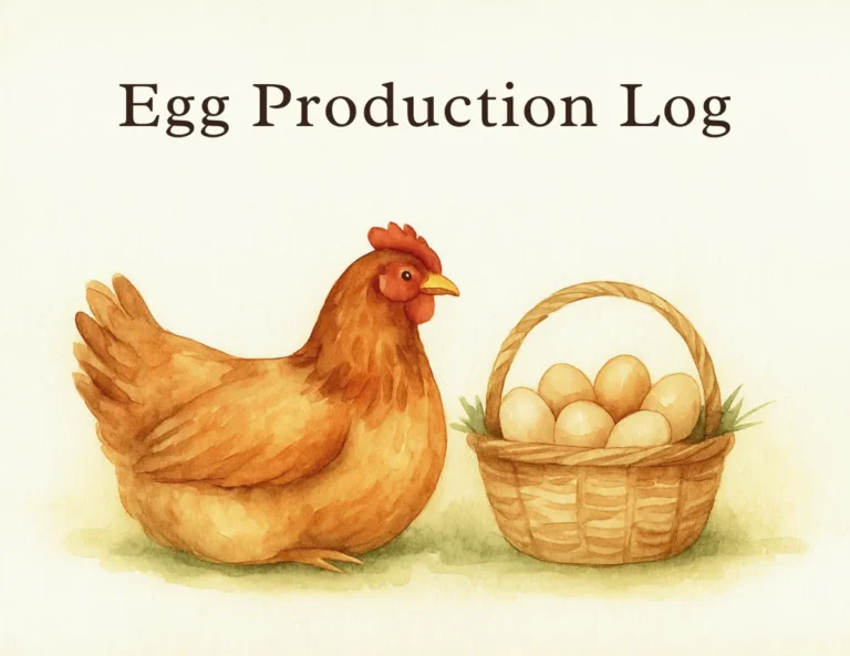 Egg Production Log cover