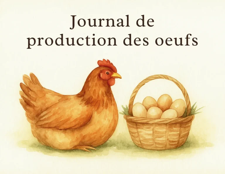 Couverture du Journal de production des œufs